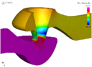 CFD Visualization for flow through a Valve