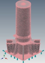 Kingpost, Gussets and Base Structure FE Model