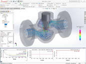 CFD Simulation of a Valve being run from within SolidWorks